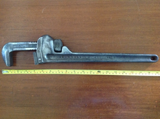 ขายคอม้าโบราณ RIDGID 18" ปี 1929 อายุ 85 ปี