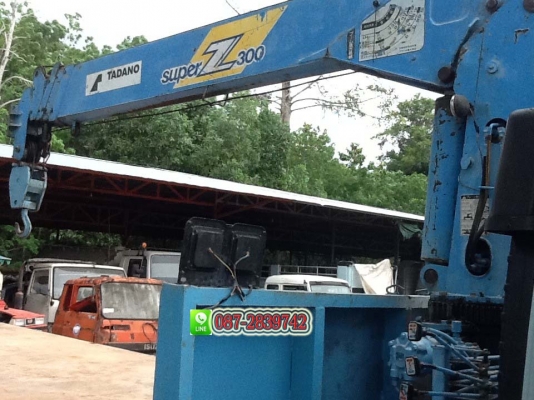 ขายรถ 6 ล้อ ท้ายลาดขนาดใหญ่ ติดเครน TADANO 3 ตัน ยี่ห้อ ISUZU