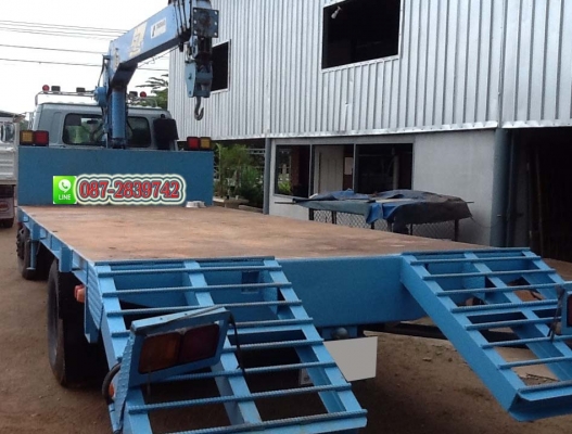 ขายรถ 6 ล้อ ท้ายลาดขนาดใหญ่ ติดเครน TADANO 3 ตัน ยี่ห้อ ISUZU