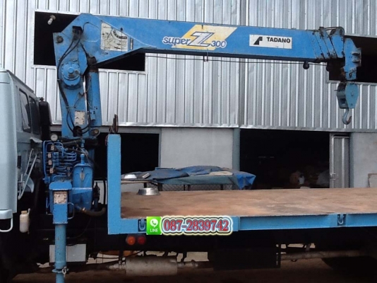 ขายรถ 6 ล้อ ท้ายลาดขนาดใหญ่ ติดเครน TADANO 3 ตัน ยี่ห้อ ISUZU