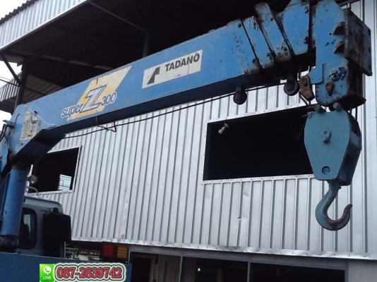 ขายรถ 6 ล้อ ท้ายลาดขนาดใหญ่ ติดเครน TADANO 3 ตัน ยี่ห้อ ISUZU