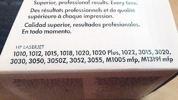 หมึก Laser แท้ ของ HP 12A ของใหม่ กล่องยังไม่ได้แกะ ถูกๆๆ