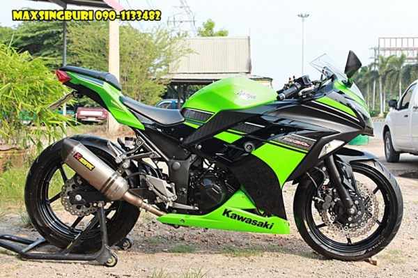 แม็กสิงห์บุรี//KAWASAKI NINJA250 ปี2013 แต่งซิ่งๆ ล้อโต ดิสหน้าคู่ แต่งเพียบ ทะเบียนพร้อม147000
