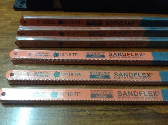 ขายใบเลื่อยตัดเหล็ก SANDVIK 12" 18 TPI , SANDFLEX SUPER HSS BI-METAL