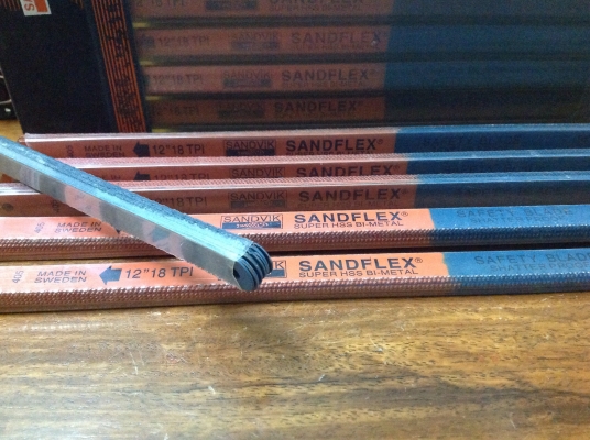 ขายใบเลื่อยตัดเหล็ก SANDVIK 12" 18 TPI , SANDFLEX SUPER HSS BI-METAL