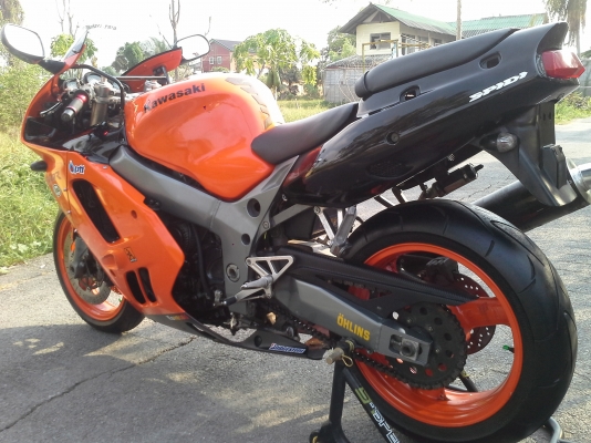 Kawasaki ZX9.R900cc.ปี98-99 สีส้มจี๊ด ของแต่งเต็มลำ ท่อไทเทเนี่ยม