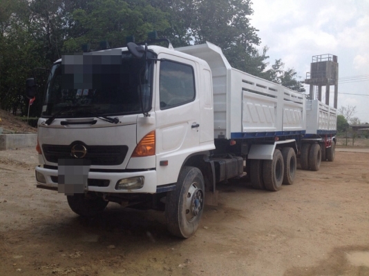 HINO MEGA260ปี2549รถพ่วงดั้มรถบ้านมือเดียวป้ายแดงพร้อมใช้ครับ