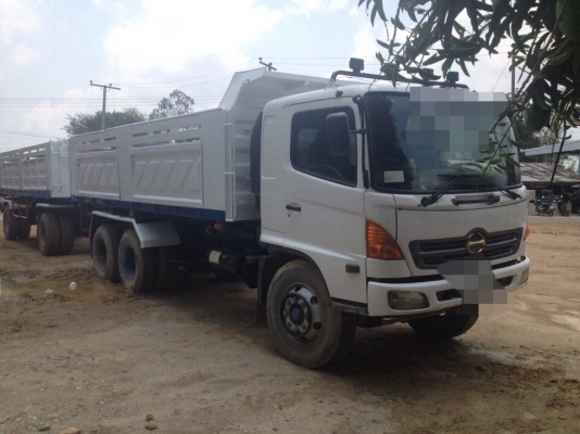 ขายสิบล้อดั้มพ่วงแม่ลูกHINO MEGA260แรง รถบ้านมือเดียวห้างแท้ปี2549