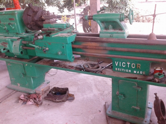 ขายเครื่องกลึง7ฟุต ยี้ห้อvictor ใช้งานอยู่คับ ขายเพราะยกเลิกกิจการ