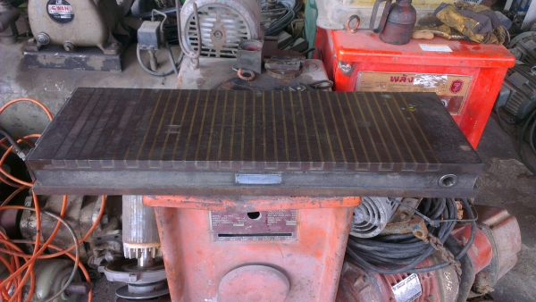 Sell> ขายแม่เหล็กจับชิ้นงาน 230x700 ใช้ระบบมือโยก ของเยอรมัน ดูดได้เต็มหน้า ใช้งานได้ดี