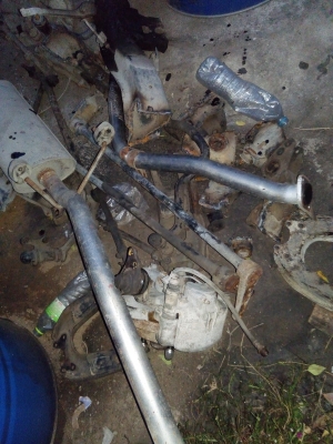 คานหลังไมตี้ พร้อมแหนบ และล้อ ดุมล้อหน้า ดิสเบรค ผ้าเบรคใหม่ หน้าหลัง