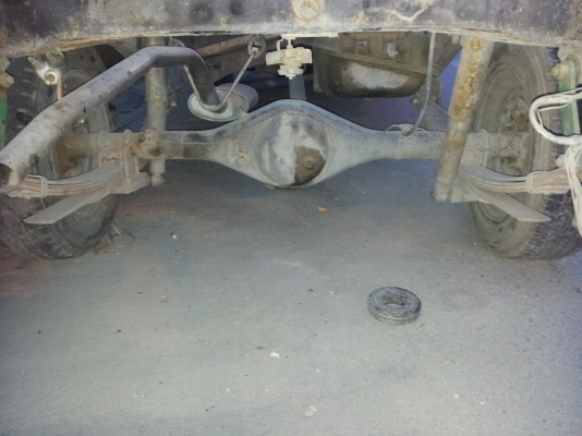 คานหลังไมตี้ พร้อมแหนบ และล้อ ดุมล้อหน้า ดิสเบรค ผ้าเบรคใหม่ หน้าหลัง