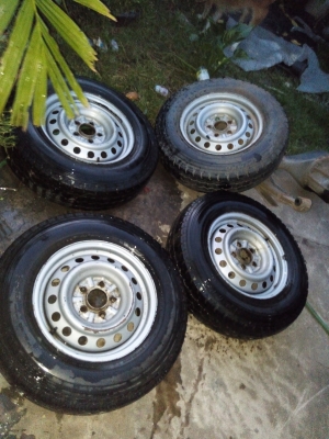 คานหลังไมตี้ พร้อมแหนบ และล้อ ดุมล้อหน้า ดิสเบรค ผ้าเบรคใหม่ หน้าหลัง