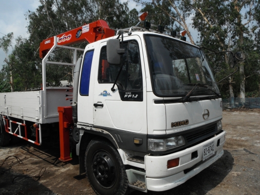 ขายรถบรรทุก6ล้อ เครน5ตัน HINO FF1JPLA ยางดี พร้อมใช้งาน