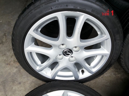 ล้อแม็กซ์มาสด้า2 ขอบ16 ล้อขาวสวยเงาวิ๊งๆ