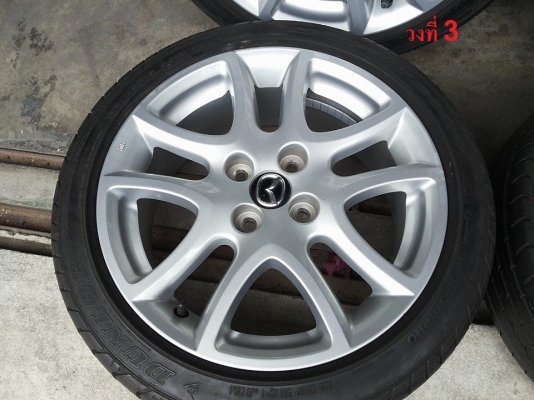 ล้อแม็กซ์มาสด้า2 ขอบ16 ล้อขาวสวยเงาวิ๊งๆ