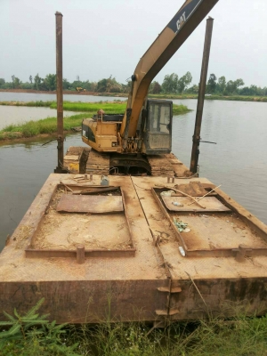 แบคโฮ120บูมยาวพร้อมโป๊ะ