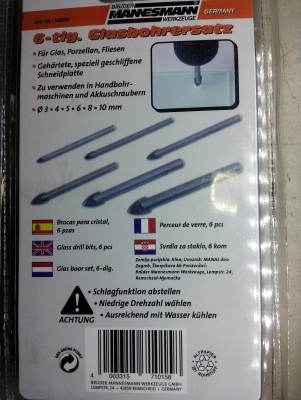 คาร์ไบด์เจาะกระจก กระเบื้อง   germany