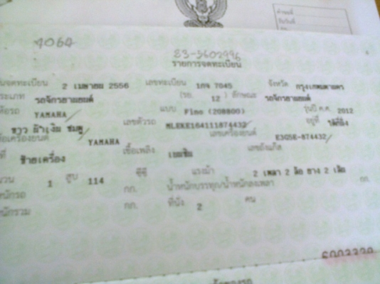 ขายถูก 22,800 THB  Fino ปี56 ผู้หญิงใช้ ไมล์ 9,xxx ชุดสีสวยเดิมๆทั้งคัน