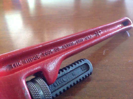 ขายประแจขันท่อ RIDGID 14" สภาพใหม่เก่าเก็บ