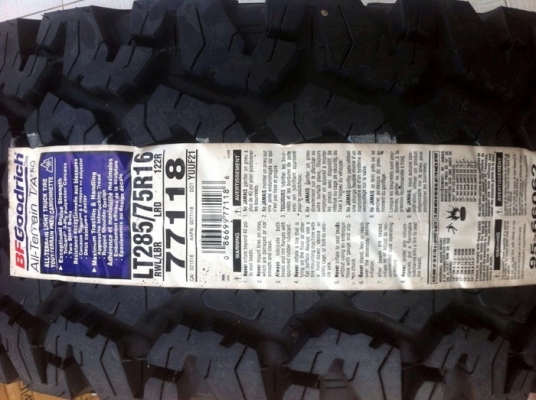ขายยาง BF Goodrich All-terrain ขนาด 285 75 r16 ปี12