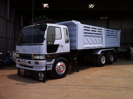 ขายรถบรรทุกสิบล้อดัมพ์ Hino 1J เครื่องเดิม 210 แรง เกียร์เดิม ดัมพ์สามมิตรต่อใหม่ ทะเบียนพร้อม