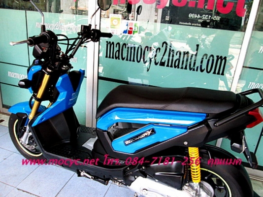 ZOOMER สีนํ้าเงิน สีรุ่นใหม่ รถเดือน พ.ย.ปี 2556  แค่ 4 เดือนเท่านั้น ไมล์ 1455 โล ของแถม 4 รายการ  44900