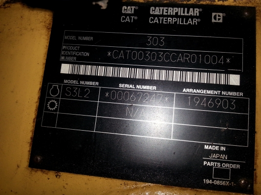 ขายcat303 cr รถขั้นเทพ