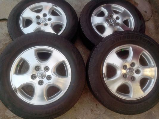 ขายแม็ก วีโก้ขอบ16พร้อมยางบริสโตน215-65-16ดอกยางอีกบาน