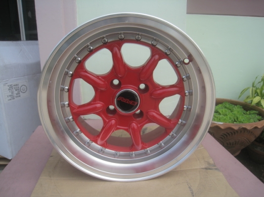 ขายล้อแม็กใหม่ ลาย XXR 002 15"x8" et15 4รู100 สีแดงขอบเงา  สนใจติดต่อเล็กคลองสามครับ 081-3747940