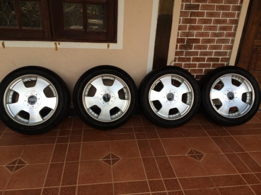 ขายล้อขอบ18 ssr viena f8. 5 r 9.5 หกรูสเป็ครถตู้หล่อๆ