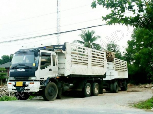 รถบรรทุก 18 ล้อ พ่วงแม่-ลูกดั๊มพ์  ยี่ห้อ ISUZU DEGA ยูโร1 270 แรงม้า