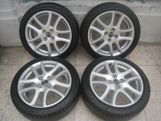 ขายล้อแม็กMazda 2 16"x6.5" et50 4รู100 พร้อมยางปี13 สนใจติดต่อเล็กคลองสามครับ 081-3747940