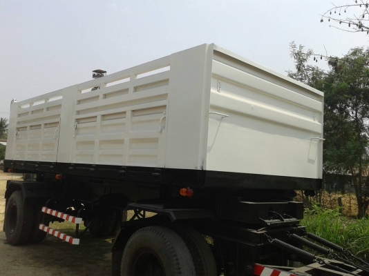 ขายรถพ่วงสิบล้อดัมพ์ Hino Mega เครื่อง 260 แรง ปี 49 กระบะดัมพ์สามมิตรแม่ลูก ลูก 2 เพลา