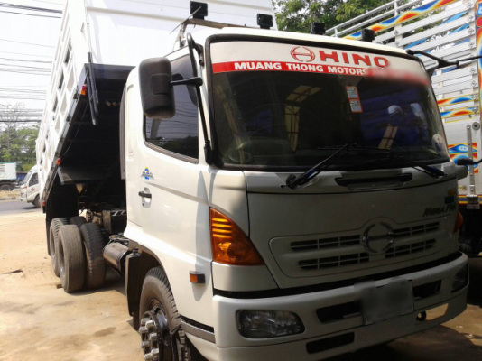 ขายรถพ่วงสิบล้อดัมพ์ Hino Mega เครื่อง 260 แรง ปี 49 กระบะดัมพ์สามมิตรแม่ลูก ลูก 2 เพลา