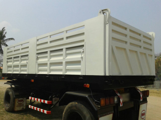 ขายรถพ่วงสิบล้อดัมพ์ Hino Mega เครื่อง 260 แรง ปี 49 กระบะดัมพ์สามมิตรแม่ลูก ลูก 2 เพลา