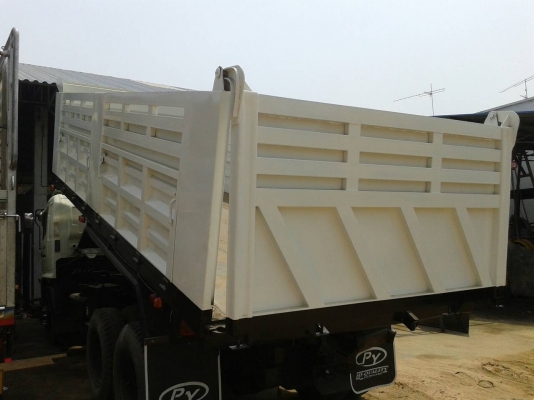 ขายรถพ่วงสิบล้อดัมพ์ Hino Mega เครื่อง 260 แรง ปี 49 กระบะดัมพ์สามมิตรแม่ลูก ลูก 2 เพลา