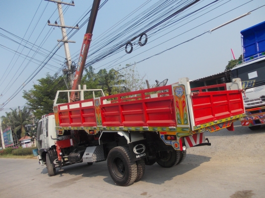 ขายรถ 6 ล้อ ดัมพ์ HINO FF3H ติดเครน 3 ตัน