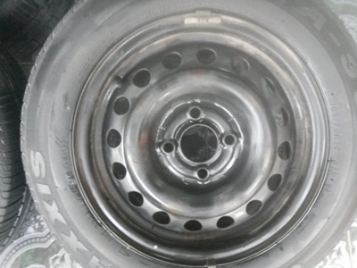 ขายล้อกะทะขอบ14 4/100 พร้อมยาง 175/60/14 ปี 10 1ชุด
