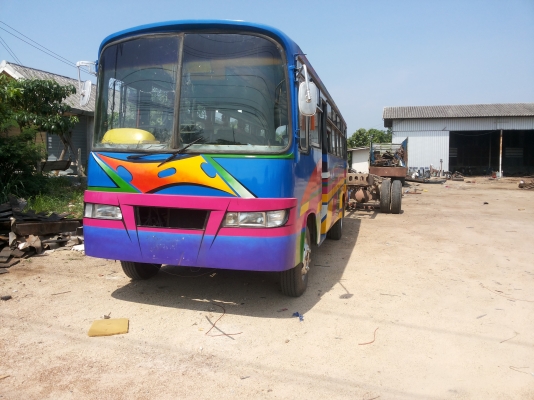 รถเมล์เล็ก hino เครื่อง 6BD พวงมาลัยเพาเวอร์ รถพร้อมใช้งาน