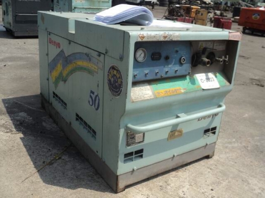 ขายด่วนเครื่องปั๊มลมDENYO DPS-50SPB พร้อมใช้ เก่าญี่ปุ่น