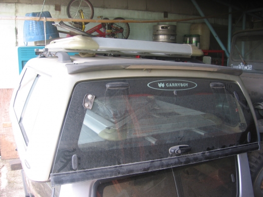 หลังคาไฟเบอร์สำหรับรถกระบะ 4 ประตู สภาพดีมาก ไม่ผุ