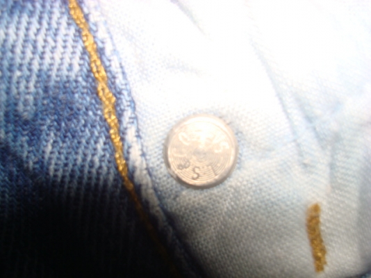 #9919#ยีนส์Levi's 501 ผ้าทราย ของแท้ มือสอง เอว37 ยาว29 แป๊กเงิน usa