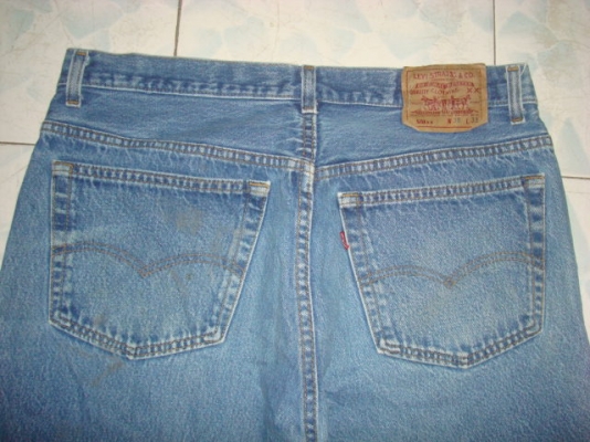 #9919#ยีนส์Levi's 501 ผ้าทราย ของแท้ มือสอง เอว37 ยาว29 แป๊กเงิน usa