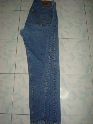 #9919#ยีนส์Levi's 501 ผ้าทราย ของแท้ มือสอง เอว37 ยาว29 แป๊กเงิน usa