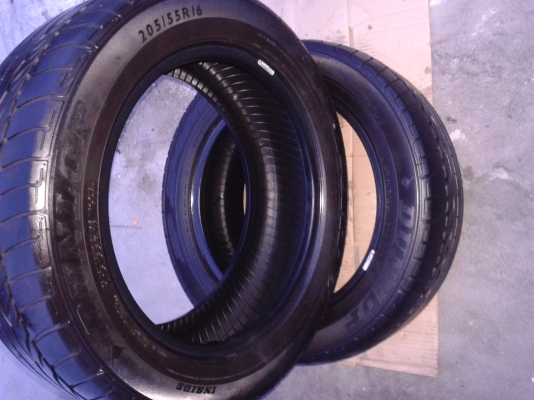 ขายยาง205/55/16 DUNLOPปี12   1คู่   เส้นละ600