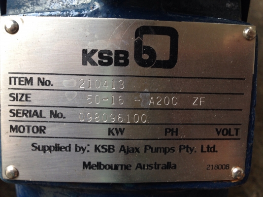 ขายหัวปั้มน้ำหอยโข่ง KSB made in Australia ใบพัดทองเหลือง แกนเพลาสแตนเลส ขนาดเข้า 2.5 นิ้ว ออก 2 นิ้ว ของใหม่ไม่เคยใช้งานครับ มีหลายตัว