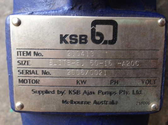 ขายหัวปั้มน้ำหอยโข่ง KSB made in Australia ใบพัดทองเหลือง แกนเพลาสแตนเลส ขนาดเข้า 2.5 นิ้ว ออก 2 นิ้ว ของใหม่ไม่เคยใช้งานครับ มีหลายตัว