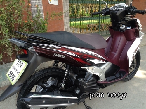 ขายรถมอเตอร์ไซค์มือสองyamaha nouvo sx สีขาวม่วงปี2556