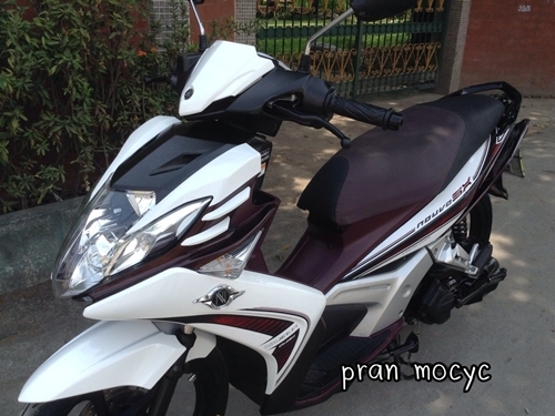 ขายรถมอเตอร์ไซค์มือสองyamaha nouvo sx สีขาวม่วงปี2556